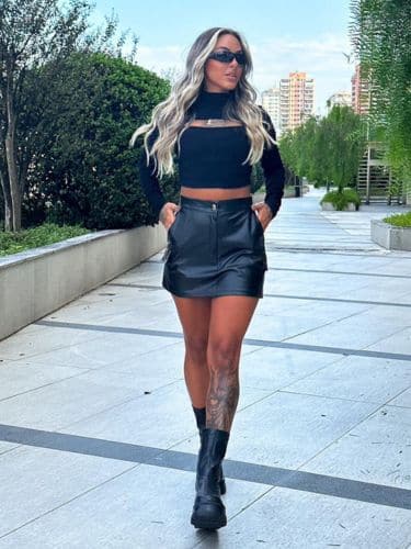 Saia cargo couro - Imagem 3