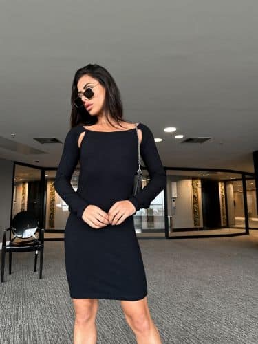 Dress canelado recortes - Imagem 7