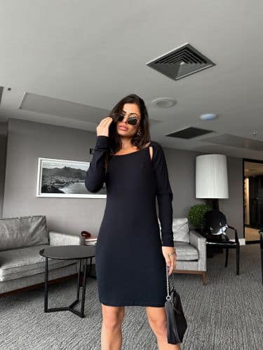 Dress canelado recortes - Imagem 6