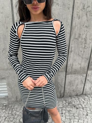 Dress canelado recortes - Imagem 4