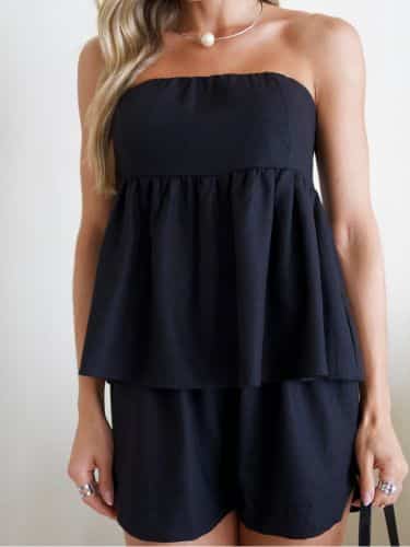 Conjunto shorts e blusa tomara que caia - Imagem 17