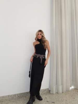 Saia longa cetin<span> - </span>Preto