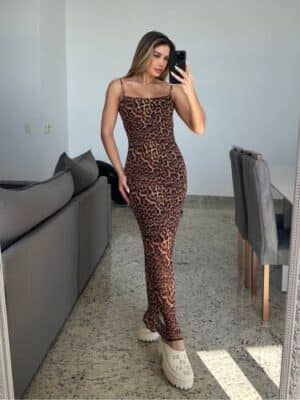 Dress tule alça<span> - </span>Onça