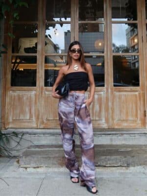 Calça crepinho<span> - </span>marmore